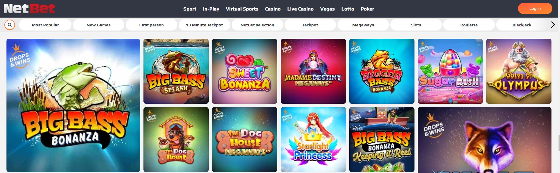 Preview of NetBet Casino Games